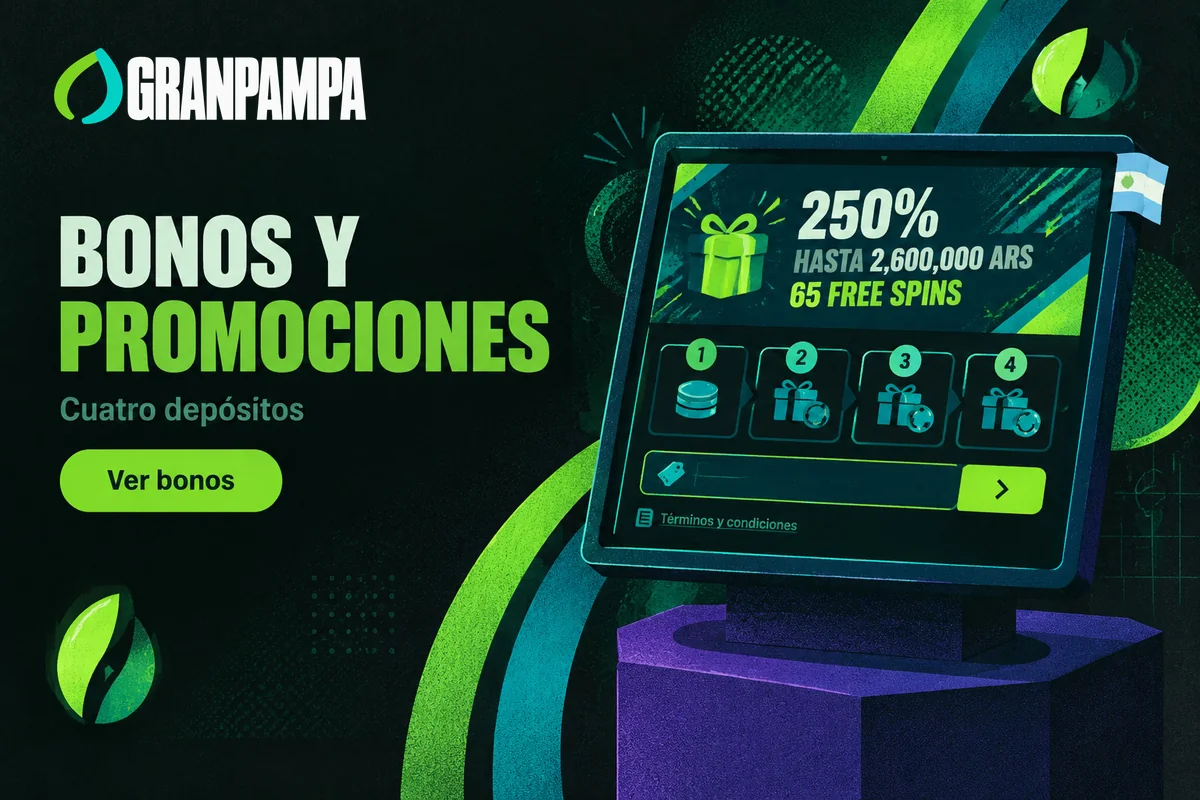 Pantalla con bono, cuatro depósitos y campo para código promocional.