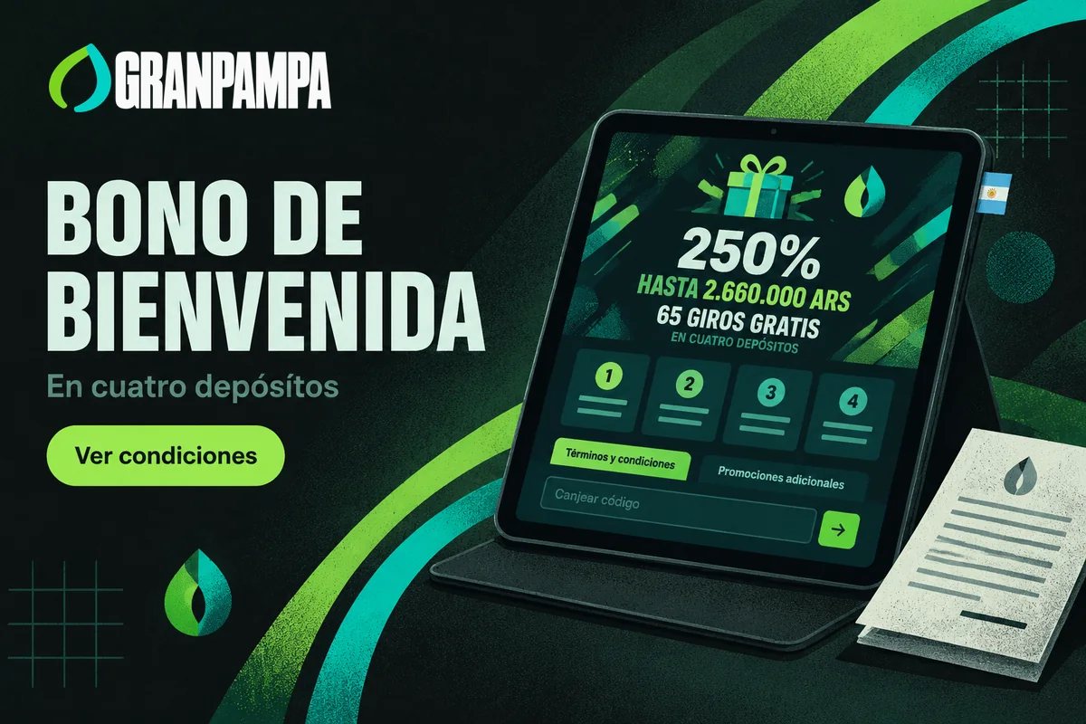 Tablet con bono de bienvenida distribuido entre cuatro depósitos.