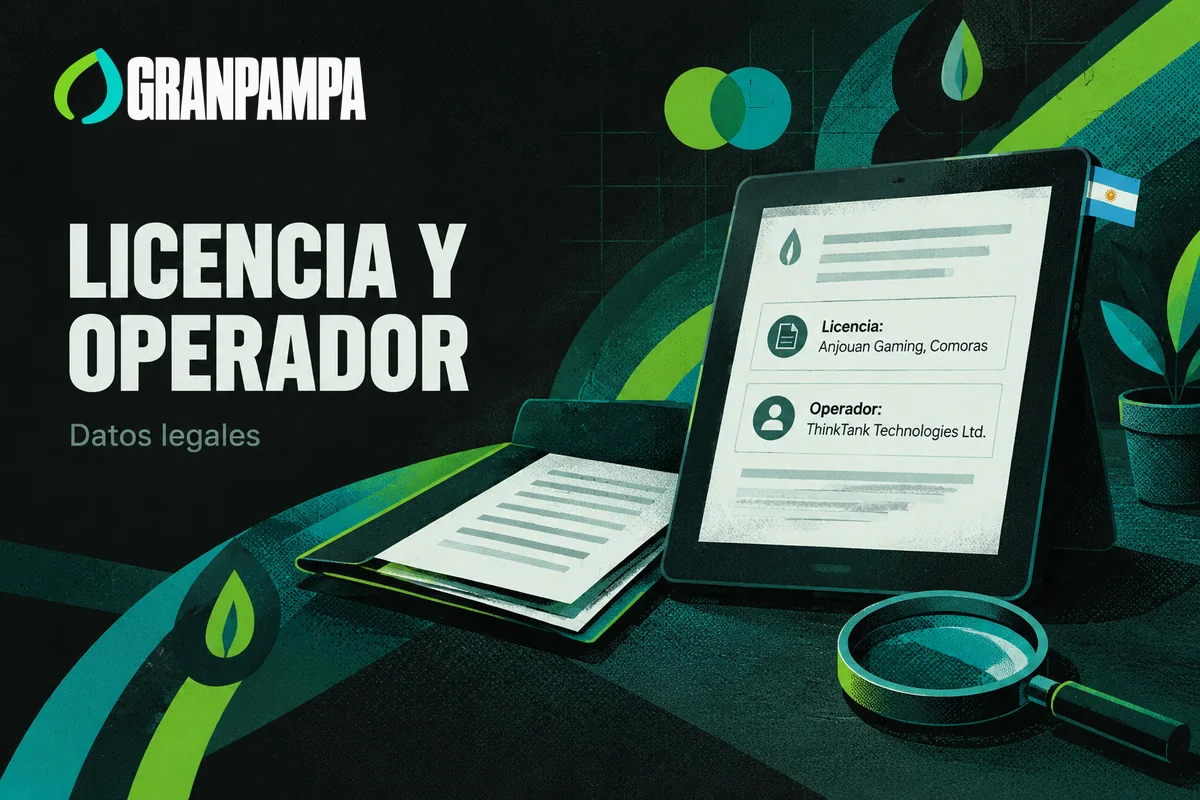 Lector digital con información de licencia y empresa operadora.