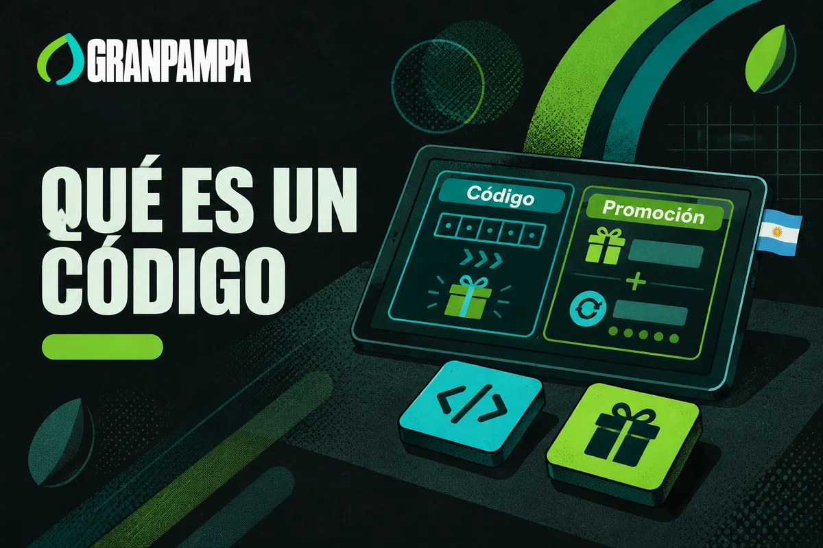 Tableta que distingue un código de los componentes promocionales.