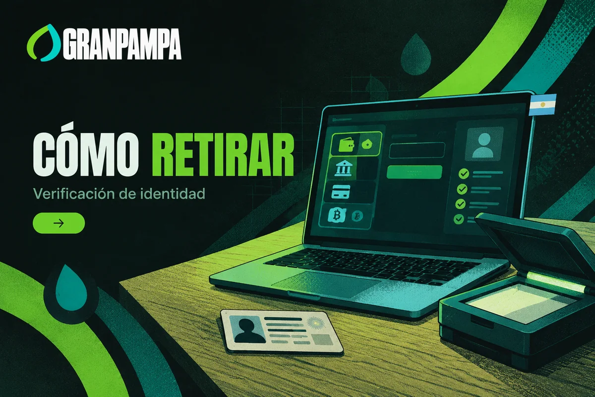Laptop con solicitud de retiro y documentos de verificación.