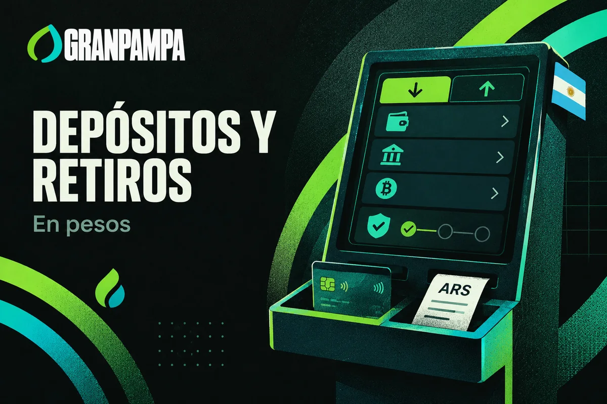 Pantalla de pagos en pesos con depósitos y retiros.