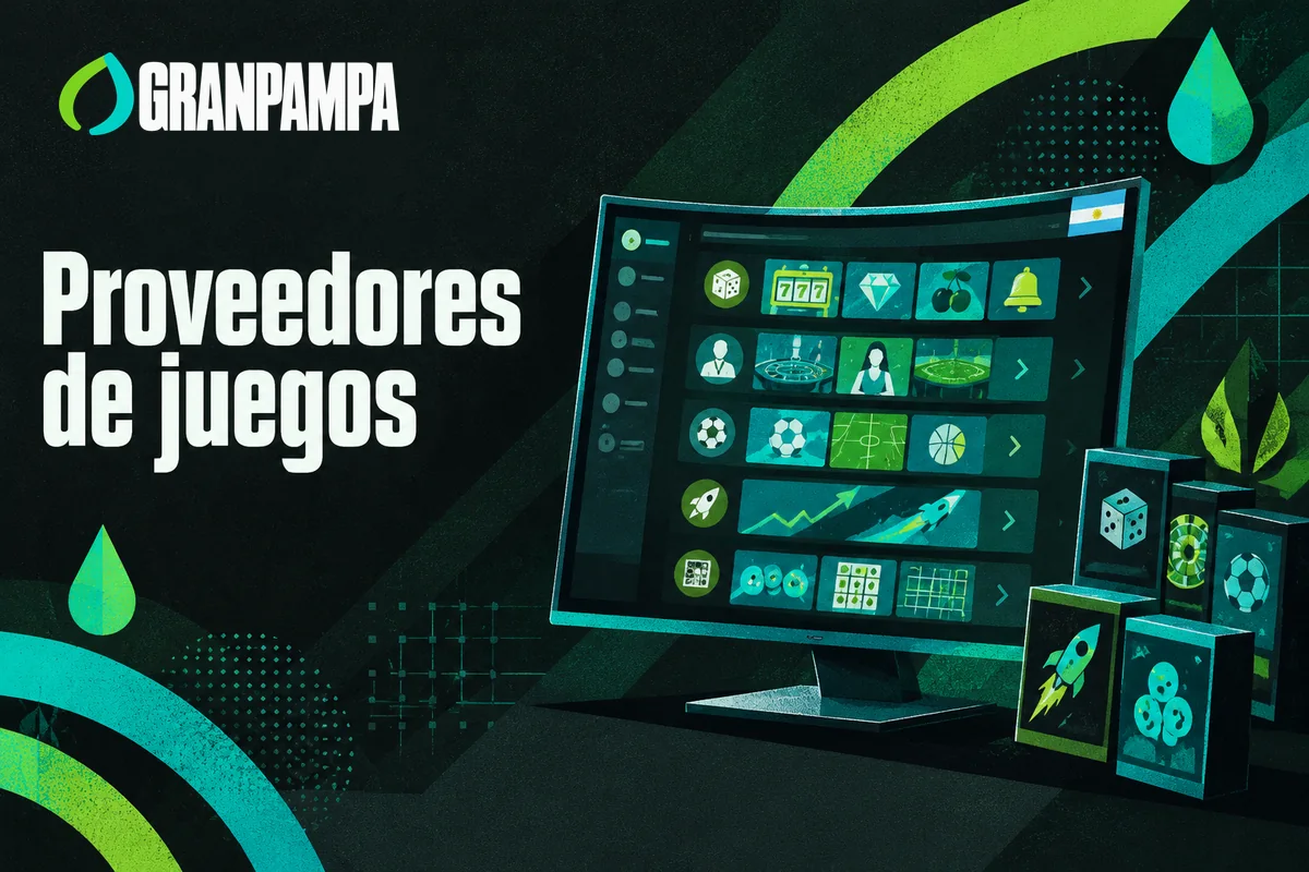 Monitor con catálogo de juegos organizado por estudios y categorías